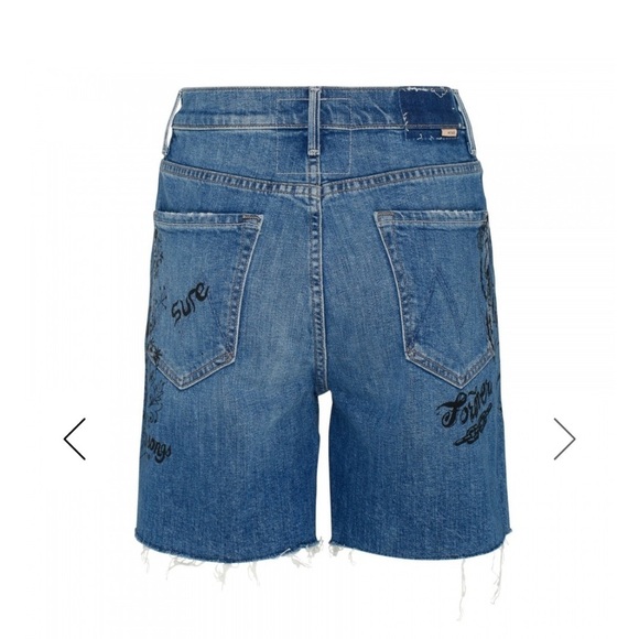 MOTHER superior HW Smokin denim shorts never enough size 25 - Picture 4 of 12